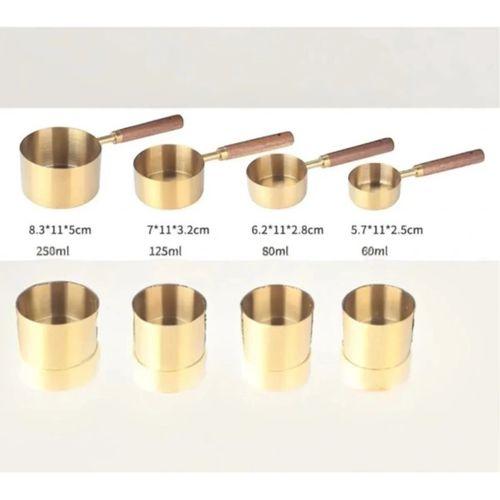 4'lü Ahşap Saplı Ölçü Kaşığı