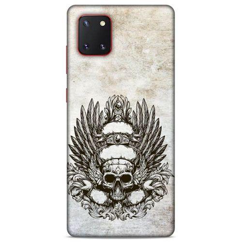 Lopard Samsung Galaxy Note 10 Lite Uyumlu Kılıf Tattoo's (6) Silikon Kılıf Siyah Gri
