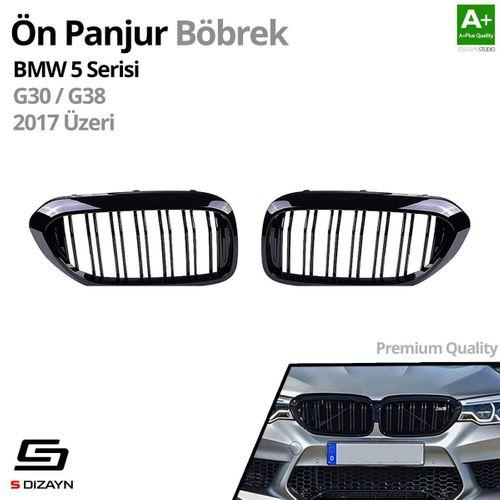 S-Dizayn Bmw 5 Serisi G30/G38 Ön Panjur Böbrek Parlak Siyah Piano Black M5 Model 2017 Üzeri