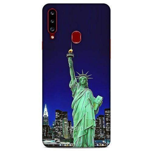 Samsung Galaxy A20s Kılıf Dünya Mimarisi (23) Ultra Koruma Kılıfı Özgürlük Heykeli ABD