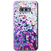 Samsung Galaxy S10e Kılıf Baskılı Kapak - Mosaic Fragments Colorfull + 5D Tam Kaplayan Cam
