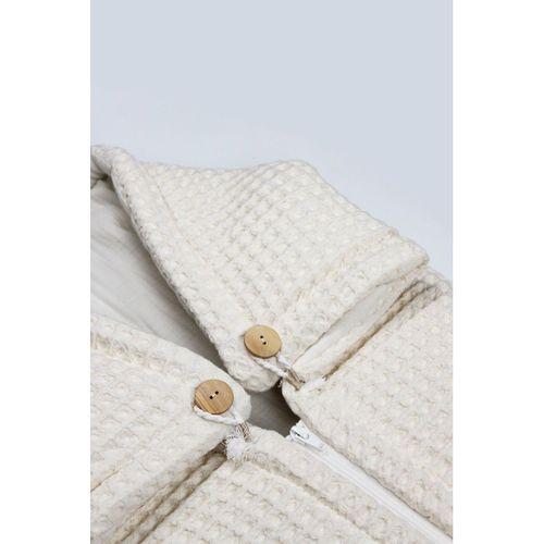 Bistyle Bistyle Fermuarlı Natural Life Pike Battaniye Girl 70113 Ekru