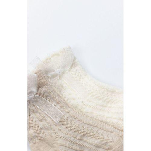 Bistyle Bistyle Fiyonklu Penye Soket Çorap 2li 10149 Bej