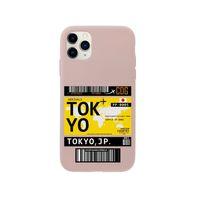iPhone 11 Pro Tokyo Bilet Tasarımlı Pembe Telefon Kılıfı