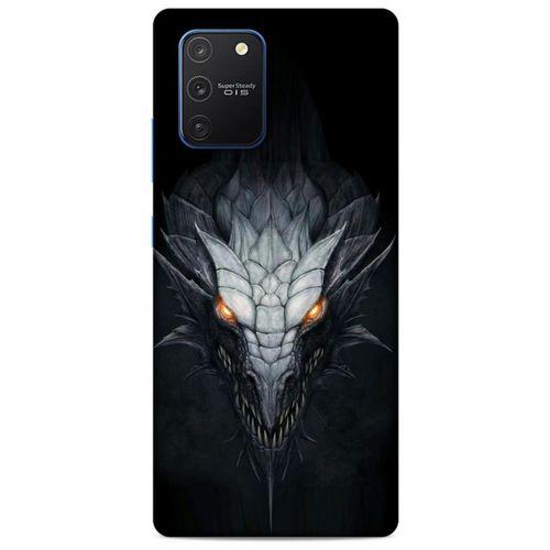 Samsung Galaxy S10 Lite Kılıf Dragons (13) Silikon Kap Gri Ejderha
