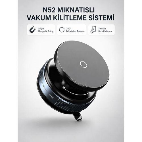 Mıknatıslı Araç Telefon Tutucu Vakum Teknolojili 360° Ayarlanabilir
