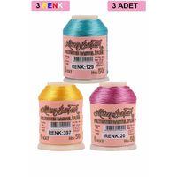 3 Adet Altınbaşak Oya ve Dantel İpi 20 gr - Royaleks - No: 397 - 020 - 129