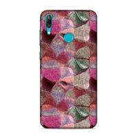 Huawei Y7 2019 Uyumlu Kılıf Romans (30) Silicone Case Pembe Yeşil