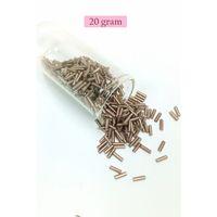 Uzun Boru Kesme Boncuk Çap 2mm Uzunluk 10 mm - 20 Gram - Koyu Bej - BNC225