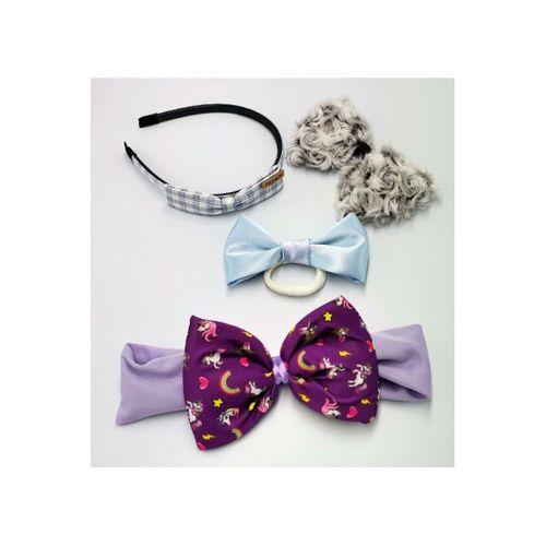 Renkli Desenli Taç Toka Bandana Set