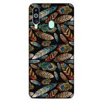 Samsung Galaxy M40 Kılıf Desenli Özel Seri Tüyler (28) Arka Kapak