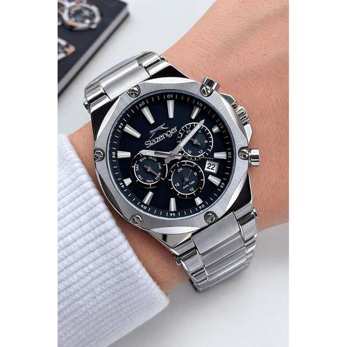 Slazenger İtalyan Tasarım Bileklik Hediyeli 2 Yıl Garantili 10 Atm Çelik Erkek Kol Saat ESL.2501.02