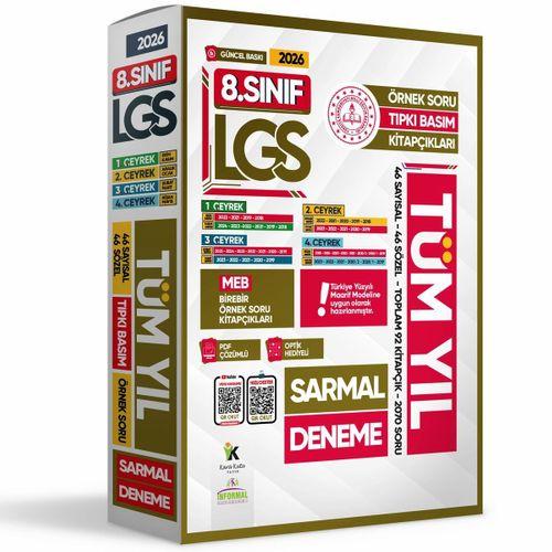 2026 8 Sınıf LGS TÜM YIL Aylık SARMAL Konu Deneme Seti MEB Örnek Soru Tıpkı Basım Çözümlü PAKET