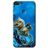 Honor 9 Lite Kılıf HD Desen Baskılı Arka Kapak - Çılgın Kedi