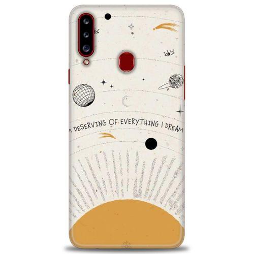 Samsung Galaxy A20S Kılıf HD Baskılı Kılıf - Evren + Tam Ekran Koruyucu