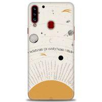 Samsung Galaxy A20S Kılıf HD Baskılı Kılıf - Evren + Tam Ekran Koruyucu