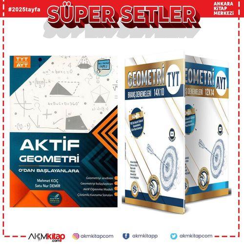 Aktif Öğrenme TYT AYT Geometri 0 dan Başlayanlara Bilgi Sarmal TYT Geometri Deneme Seti 2 Kitap
