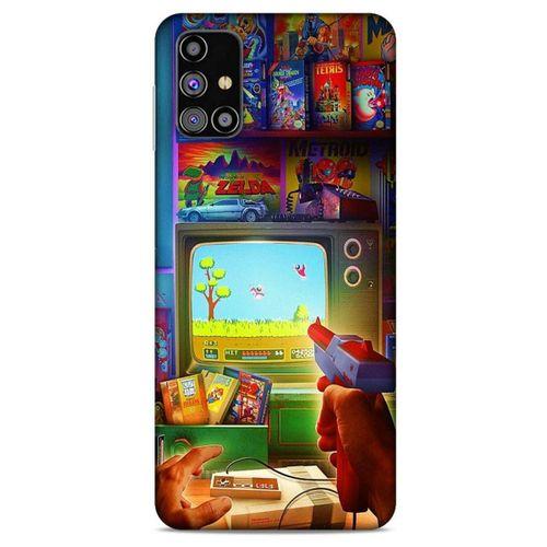 Retro (25) Desen Antişok Kapak Renkli Samsung Galaxy M31s Kılıf