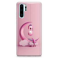 Huawei P30 Pro Kılıf Pembe Süsler Arka Kapak Koruma Desenli Full Koruyucu