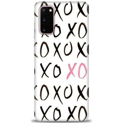 Samsung Galaxy S20 Kılıf HD Baskılı Kılıf - XOXO + Tam Ekran Koruyucu