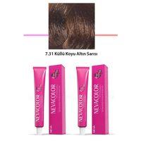 2 li Set Premium 7.31 Küllü Koyu Altın Sarısı - Kalıcı Krem Saç Boyası 2 X 50 g Tüp