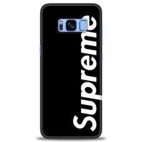 Samsung Galaxy S8 Kılıf HD Baskılı Kılıf - Supreme Siyah + Tam Ekran Koruyucu