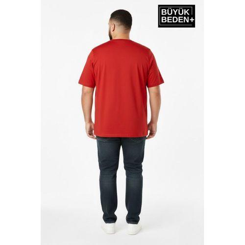 Büyük Beden Erkek Basic Tişört – Pamuklu Düz T-Shirt 3XL-6XL SPR26BTS510