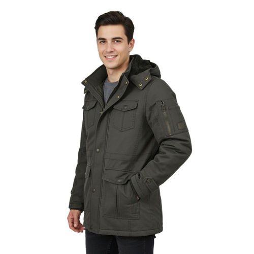 Erkek Spor Kanvas Kapüşonlu Parka M2665 BGL-ST04959