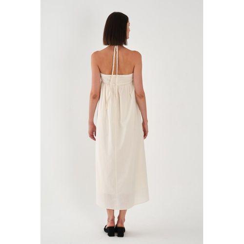 ALEXANDERGARDI Halter Yaka Brode Detaylı Maxi Elbise