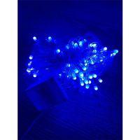 10m 100 Led Damla Uçlu Mavi Işık Şeffaf Kablo