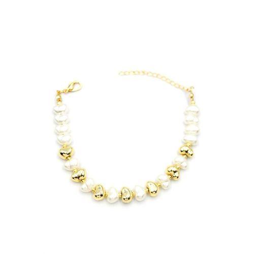 İnci Bileklik - Altın