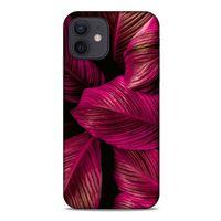 Lopard Apple iPhone 12 Uyumlu Kılıf Bahar (4) Koruma Kılıfı Bordo