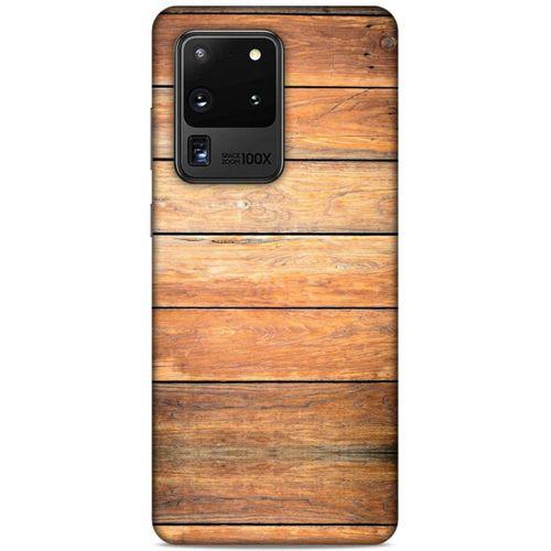 Lopard Samsung Galaxy S20 Ultra Uyumlu Kılıf Wood'X (13) Silikon Kap Baskılı