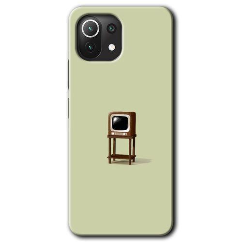 Potkal Hediye Fabrikası Xiaomi Mi 11 Kılıf HD Desen Baskılı Arka Kapak - Retro-TV