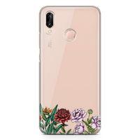 Huawei Nova 3e Kılıf Çiçek Üçlü Arka Kapak Koruma Desenli Full Koruyucu