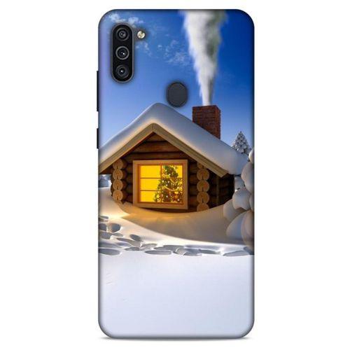 Samsung Galaxy M11 Kılıf Snowix (18) Telefon Kılıfları Sarı Beyaz