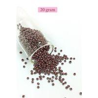 Dökme Cam Kum Boncuk (8/0) 3 mm - 20 Gram - Parlak Koyu Kestane - BNC168