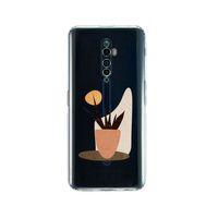 Oppo Reno 2Z Saksıda Çiçek Desenli Premium Şeffaf Silikon Kılıf