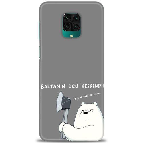 Xiaomi Redmi Note 9S Kılıf HD Baskılı Kılıf - Baltamın Ucu Keskindir + Tam Ekran Koruyucu
