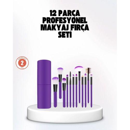 Kusursuz Makyaj İçin 12 Parça Profesyonel Fırça Seti Taşınabilir Kutu Hediyeli
