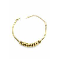 Halkalı Yılan Zincir Bileklik - Altın