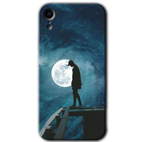 Potkal Hediye Fabrikası iPhone XR Kılıf HD Desen Baskılı Arka Kapak - Dolunay Yalnızlık