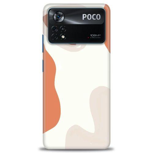 Xiaomi Poco X4 Pro 5G Kılıf HD Baskılı Kılıf - Kahve Kalp + Tam Ekran Koruyucu