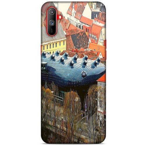 Oppo Realme C3 Kılıf Dünya Mimarisi (32) Soft Silikon Kılıf Kunsthaus Müzesi Avusturya