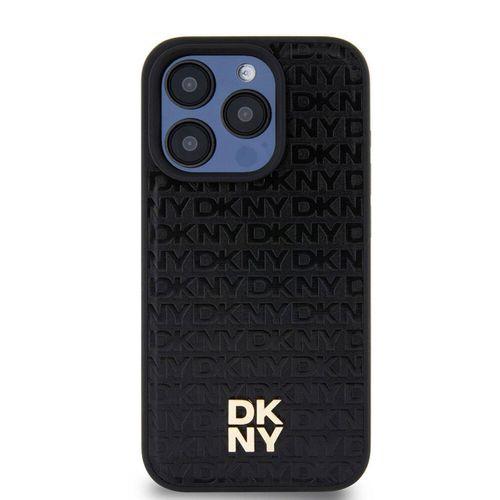 Apple iPhone 15 Pro Kılıf DKNY Orjinal Lisanslı M-safe Şarj Özellikli 3D Yazılı Repeat Pattern Kapak