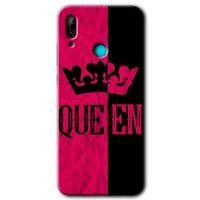 Huawei P smart 2019 Kılıf Kapak - Queen +Hayalet Ekran Yandan Gözükmez