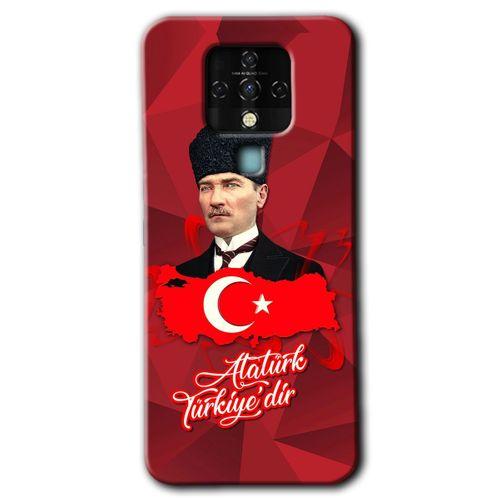 Tecno Camon 16 Kılıf HD Desen Baskılı Arka Kapak - Atatürkiye