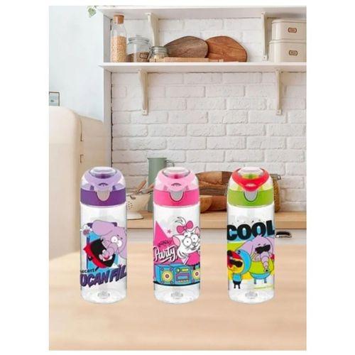 Kral Şakir Desenli Pipetli Tritan Matara Suluk 500Ml Karışık - 1 adet