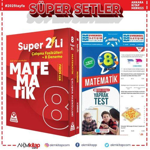 Örnek Akademi 8.Sınıf Süper İkili Matematik Seti ve Evrensel Yaprak Test Seti 2 Kitap