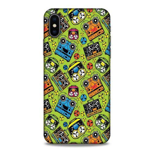 Retro (5) Desen Koruma Kabı Renkli Apple Iphone X Kılıf